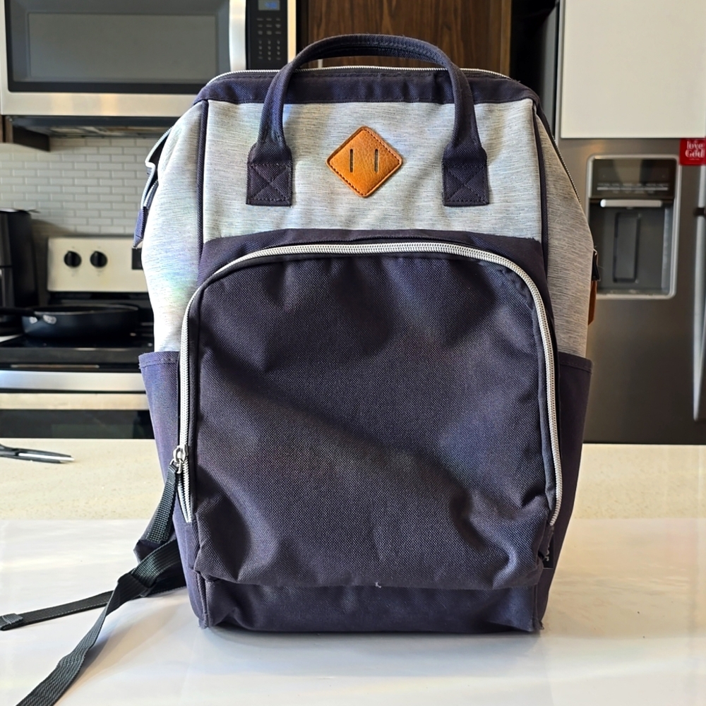 BB Gear Dual Tones Grey on Grey Diaper Bag/ Satchel